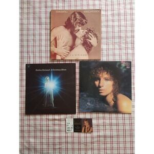 Lot (3) Barbara Streisand Vinyl LP's W/ 2000 MGM Grand Millennium Concert Ticket